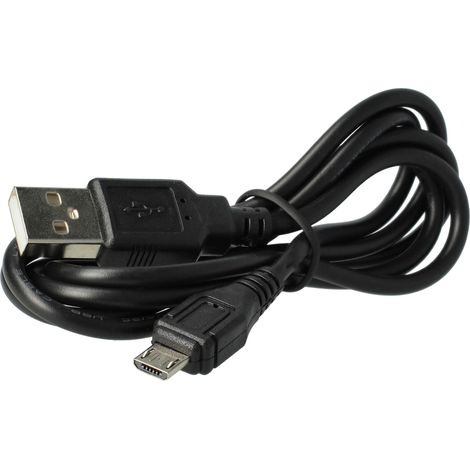 vhbw Kabel USB-A auf Micro-USB kompatibel mit NIU Tek - Daten- & Ladekabel, 100 cm Schwarz (1/5)