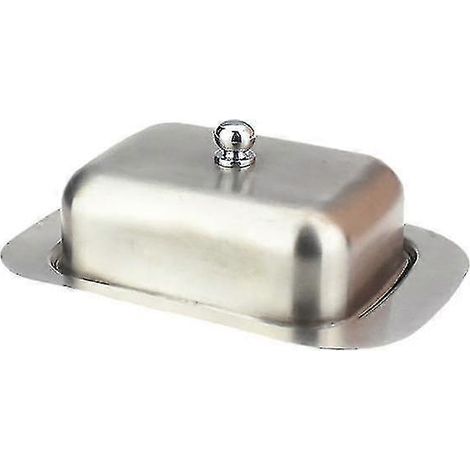 Beurrier en acier inoxydable transparent, récipient pour beurre, fromage et pain, avec couvercle transparent.-AquaForge (1/3)