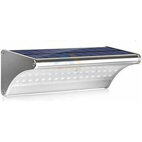 Lampe solaire LED dextérieur avec détecteur de mouvement pour extérieur - Lanterne murale de rue - Spot en aluminium - Pour garage maison de campagne