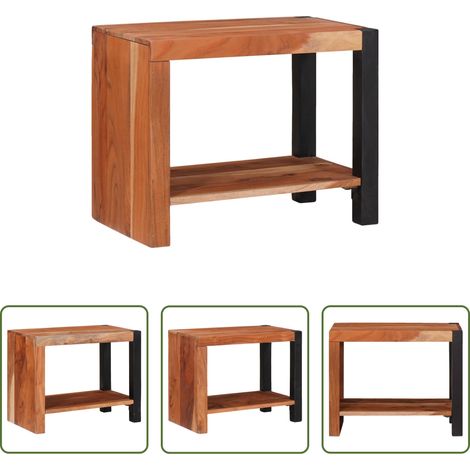 Bibliothèque en bois d'acacia - Étagère Marron 50 x 30 x 40 cm Bois d'Acacia Massif (1/5)