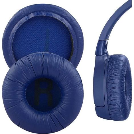 Coussinets d'oreille de rechange (bleu-bleu) compatibles avec JBL Tune 600 / 500BT / 510BT / 450BT - Coussinets en mousse pour casque - Bleu (1/4)