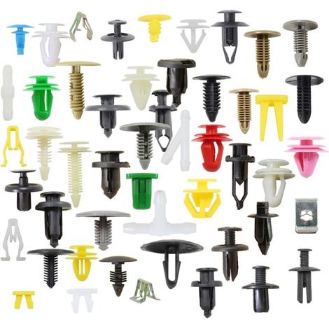 Rivet Plastique - Fixation Universelle pour Pare-Chocs Aile Intérieur Panneau - 200 Pièces (1/5)