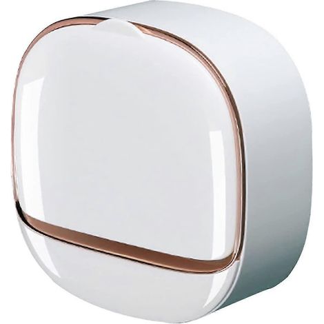 Porte-savon mural pour salle de bain, boîte à savon de douche avec couvercle à charnière, porte-savon étanche, plateau de rangement pour savon nordique auto-drainant pour salle de bain (1/5)