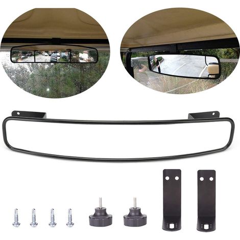 Espejo retrovisor para carrito de golf, espejo retrovisor para carrito de golf, coche EZGO EZ-GO Club Car, carrito de golf Yamaha, espejo retrovisor panorámico de 16,5 pulgadas, extra ancho, 180 grado (1/5)