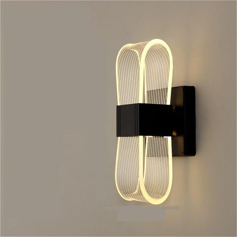 Lámpara de pared con forma de mariposa, de estilo nórdico moderno y lujoso, con luz LED tricolor (solo un extremo está fabricado en tela de sarga negra). (1/4)