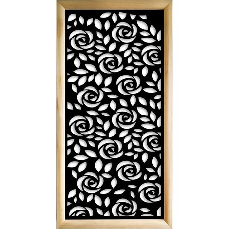 PETALI - Moduli Decorativi in Legno e PVC - Colore: nero - Misura: 73x148 cm (1/4)