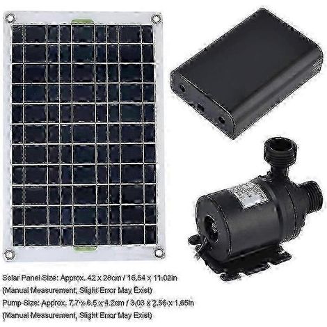 Pompe à eau solaire 50 W, débit 800 l/h, 12 V CC, pour fontaine, faible niveau sonore, idéale pour les jardins et les maisons (version fontaine). (1/5)