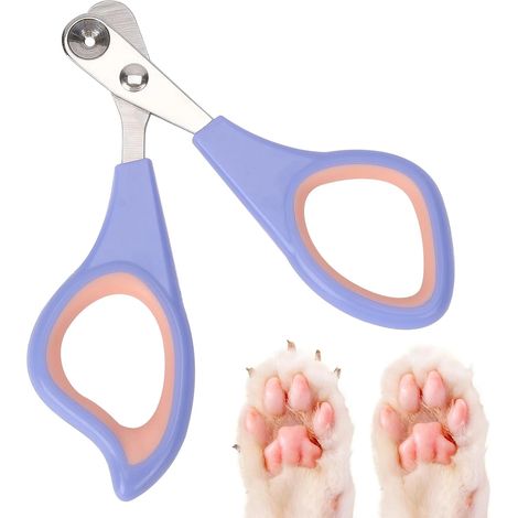Coupe-ongles pour chats, coupe-ongles professionnel avec trou de coupe circulaire pour éviter les coupes trop longues. Outil de toilettage pour chats. (1/5)