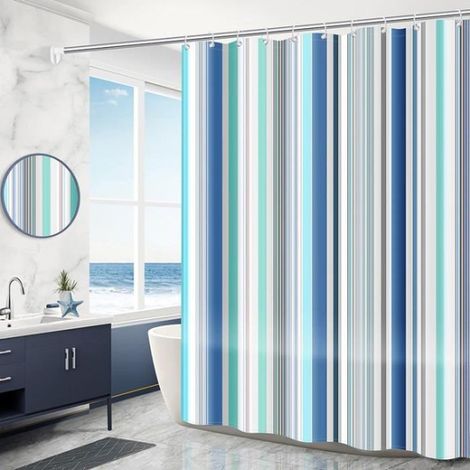 240  200 cm Rideau de Douche de Salle de Bain PEVA anti-moisissure et Imperméable à L\'épreuve du Milou (1/4)