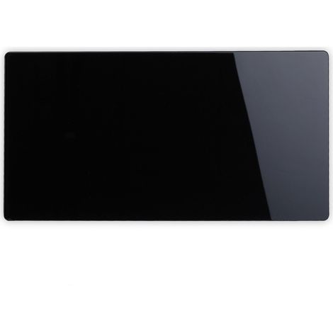 Bacheca magnetica da parete moderna 100 x 60 cm con 3 calamite e pennarello in vetro nero 130005375