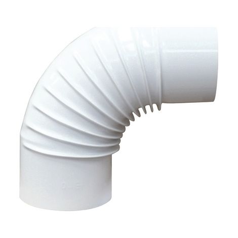 GOMITO A 90  ° PORCELLANATO PER STUFE A LEGNA BIANCO LUCIDO   EE ¸ cm.13    SAVE