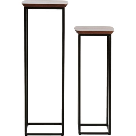 Ensemble de colonnes Light & Living QUENZA en bois d'acacia avec