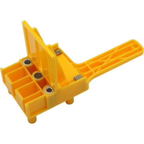 jaune Outil de perçage et de positionnement des trous pour le travail du bois, perceuse à main pour planches à bois, outil de positionnement pour le travail du bois (1/5)