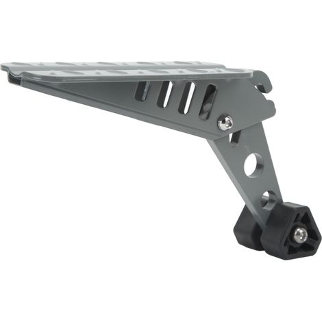 Pédale de voiture réglable angle stable connexion sûre serrée repose-pied avec patins en caoutchouc 700lbs gris (1/5)
