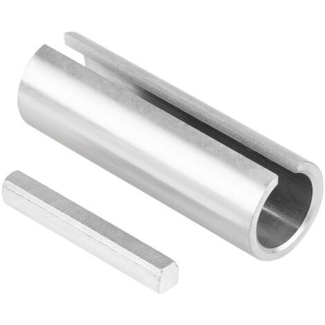 Adaptateur de Manchon de Vilebrequin de 3/4 Pouce à 1 Pouce avec clé à Pas Adaptateur de Manchon de Vilebrequin en Acier argenté pour Poulie de Moteur à Essence. (1/4)