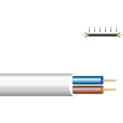 Câble Acrylique Blanc 2x1.5mm Câble électrique Double Conducteur Pour Installation Domestique. - Sediles (1/2)