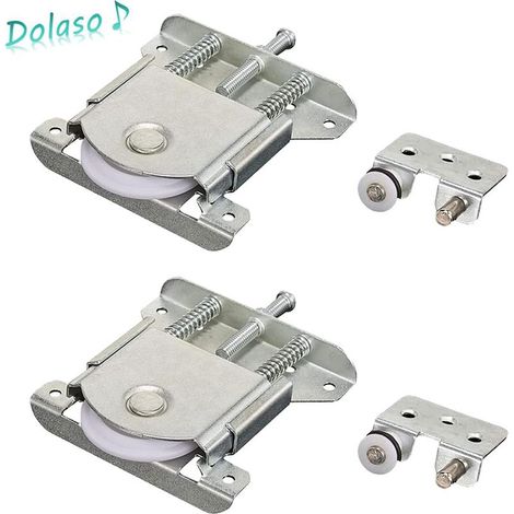 Roulette porte coulissante 2 paires – Roues en fer et nylon – Diamètre 4.2 cm – pour armoires, placards et fenêtres (1/4)