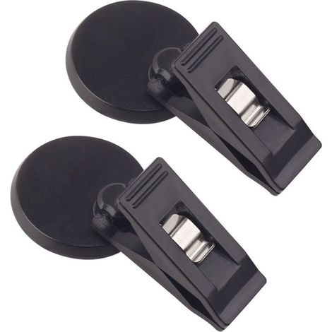 2 pièces Support de Ticket de Parking avec Ventouse, fenêtre de Voiture Pare-Soleil Cartes en Tissu Billets Ventouse avec Pince, Noir (1/5)