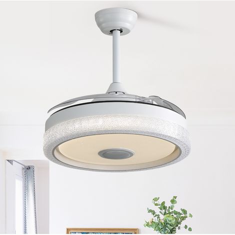 Ventilatore da soffitto Ø106,7 cm con luce LED 36 W, motore DC, telecomando, app, timer 1/2/4 h, 6 velocità, RGB Bluetooth (1/5)