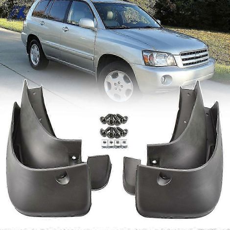 Ensemble de 4 bavettes garde-boue avant et arrière pour Toyota Highlander Kluger (2002-2006, XU20) (1/5)