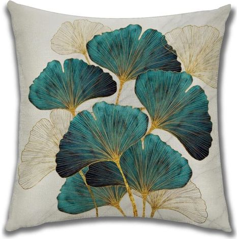 Ulisem2pcs Housse de coussin,Housses de coussin décoratives à motif de fleurs et de plantes pour canapé, coussins en faux lin, taies d'oreiller simples, taies d'oreiller de salon (couleur : C, taille (1/3)
