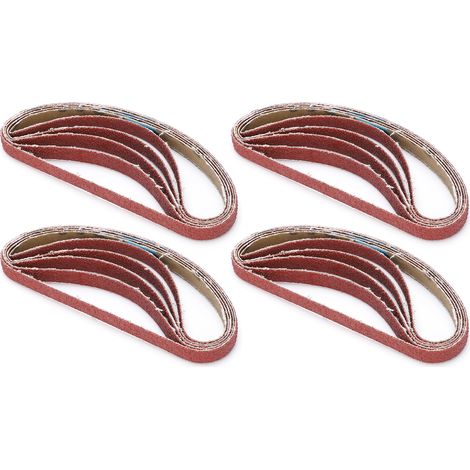 20 bandes abrasives de rechange pour ponceuses, 330 x 10 mm, grain 100 (1/5)