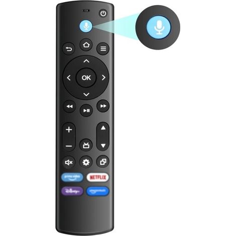 Telecomando sostitutivo per Smart Voice Remote (modello B di quarta generazione), con commutazione vocale intelligente, multi-compatibile e adatto alla maggior parte delle Smart TV. (1/4)
