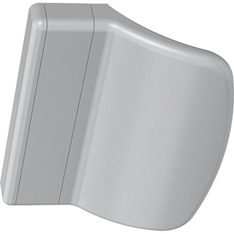 Kintech – Poignée de fenêtre en PVC gris argent – Poignée à vissage direct invisible – Adaptable à profilés PVC – Design moderne