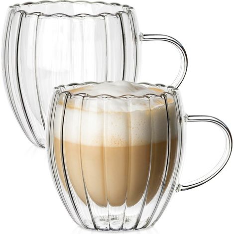 Doppelwandige Thermogläser für Kaffee und Tee, 230 ml, 2 Stück. (1/5)