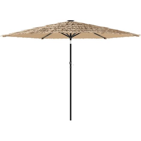 Ombrellone da giardino inclinabile con illuminazione a LED 288 x 288 x 225 cm protezione solare finitura moderna in poliestere marrone 020056415