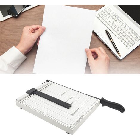 Coupe-papier de 30 cm (12 pouces), durable, avec échelle précise, lame tranchante, poignée confortable, pour couper le papier photo et les cartes (30 x 25 cm / 11,8 x 9,8 pouces) (1/5)
