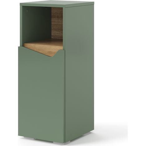 Marelle, Vert/Artisan, 30x74.5cm avec porte et compartiment ouvert, Vicco