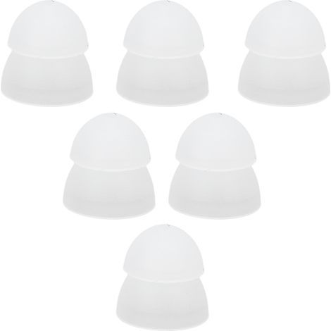 10 pièces Dômes pour Aides Auditives en Silicone Souple 8mm Double Couche Fermés Lavables Blancs Anti-Statiques (1/5)