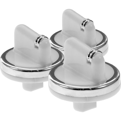 XEPHO Boutons de Cuisinière à Gaz Lot de 3 en Plastique, Blancs (1/5)