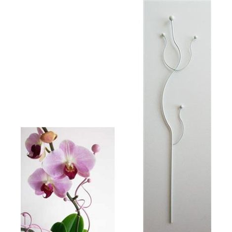 ASTA DI SUPPORTO PER ORCHIDEE BIANCO 55CM