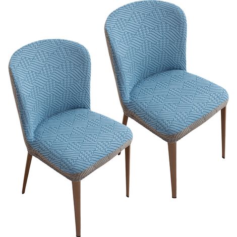 Housses de protection amovibles et lavables pour chaises de cuisine, en élasthanne élastique (1/4)