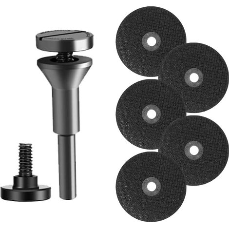 Kit de 5 meules abrasives métalliques de 7,6 cm (3 pouces) – Mandrin de montage de 6,35 mm (1/4 po) pour meuleuse à matrice/outil rotatif (1/5)