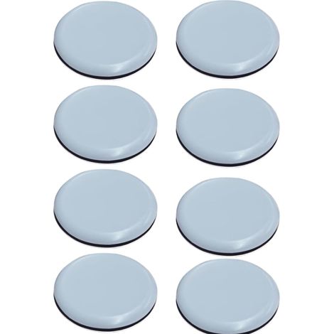 Lntyq 8X Patins glisseurs pour Meubles Ø 50mm, Auto-adhésif Patins de Meuble, Planeur Patins pour Meubles en Téflon Chaise de Planeur Professionnels/Planeur PTFE