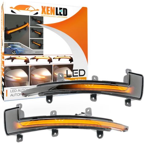 Répétiteurs LED Dynamique compatible avec Audi TT & R8 Rétro Défilant Homologué - Clignotant - Homologué ECE (1/5)