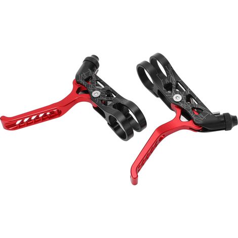 Adecuado para manetas de freno de bicicleta de aleación de aluminio de 22,2 mm, color rojo, para bicicletas de montaña y de carretera.
