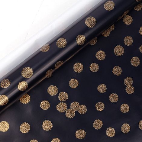Papier cadeau de Noël haut de gamme, doré, grand format (43 cm de large x 10 m de long).