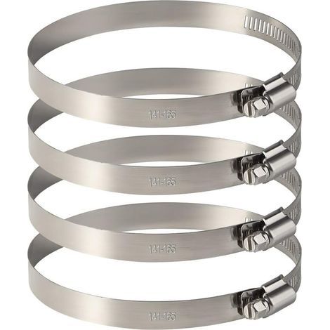 4Pcs Collier de Serrage Tuyau Ajustable en Acier Inoxydable Pour Fixer Souples Durites (141mm-165mm) (1/5)