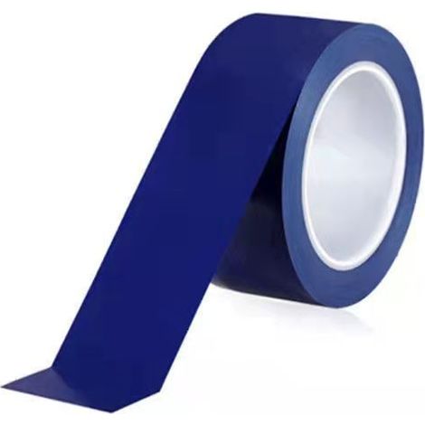 Bodenmarkierungsband 50 mm x 100 m, selbstklebendes Warnband für Wände, Böden, Rohre, Außengeräte, blau (1/3)