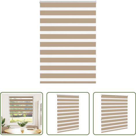 Doppelrollo - Doppelrollo Sandbraun 100x150 cm Stoffbreite 95,9 cm Polyester (1/5)