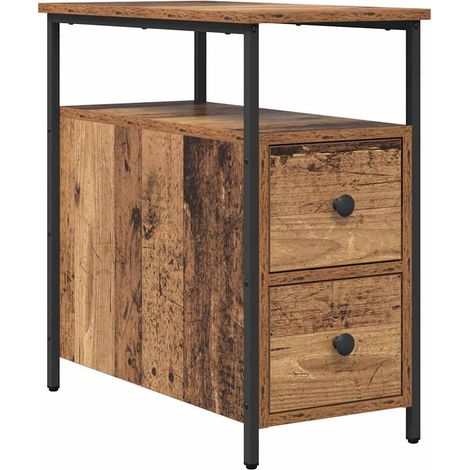 Maison Exclusive - Nachttisch mit Schubladen Altholz 30 x 60 x 60