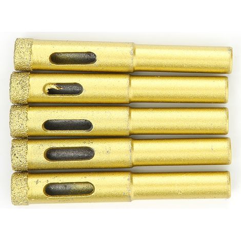5pcs Foret, Scie Cloche Diamant Foret or Granit Carreaux de Céramique Béton Marbre Forage 10mm (1/5)