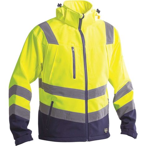 Giacca Fluo ad Alta Visibilità in SoftShell Giallo/Navy Giallo-Navy 3XL