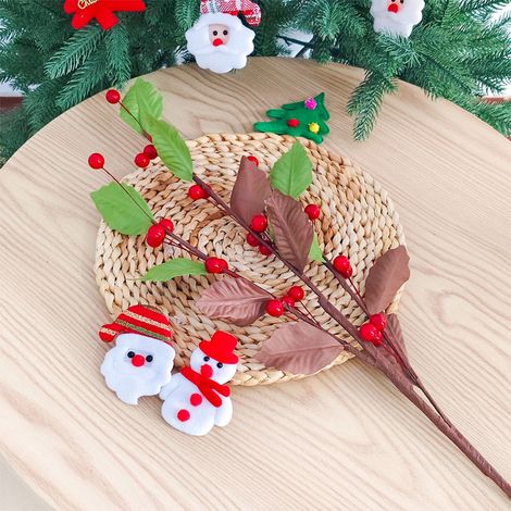 Rameaux Artificiels De Baies De Noël - 80 x 20 x 5 cm - Plastique Avec Fils Métalliques Flexibles - Décoration Arbre De Noël Et Aménagement Événementiel - 1 Pièce (1/5)