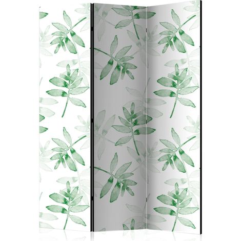 Paravento - Watercolour Branches [Room Dividers] - 135x172 (1/4)