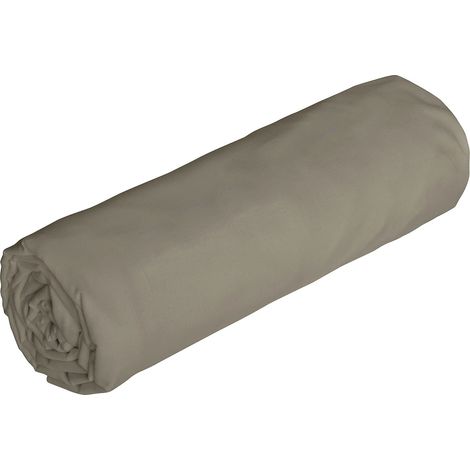 Lenzuolo con angoli in raso 108 fili/cm² - 160 x 200 cm - Sacco 30 cm - Tortora - TALORA